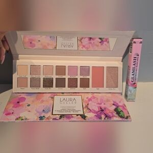 Laura Geller Bundle: 12 Eyeshadows,1 Highlighter,1 Blush Palette+Mascara